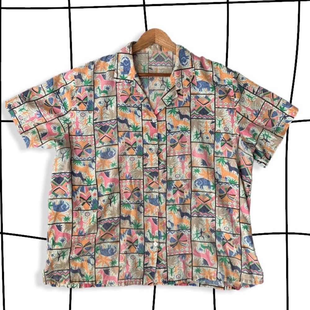 Vintage pastel safari shirt